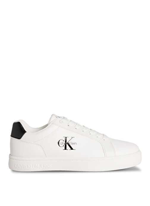 Calvin Klein Beyaz Erkek Sneaker CLASSIC CUPSOLE MONO LTH - Görsel 2