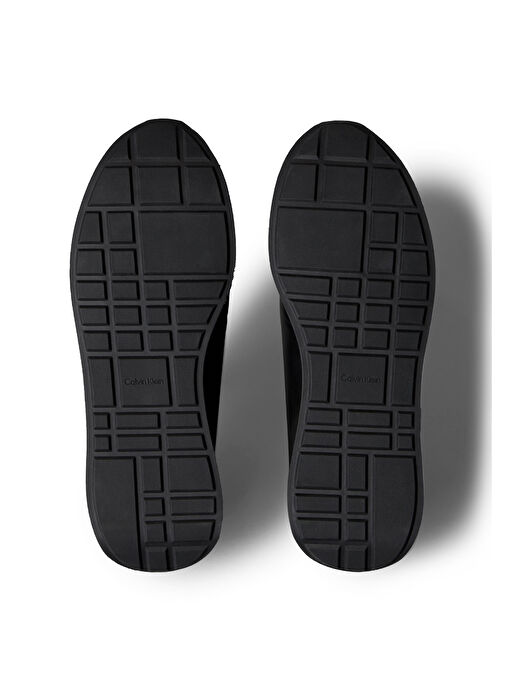 Calvin Klein Siyah Erkek Sneaker RETRO RUNNER SOCK LACEUP LTH - Görsel 7