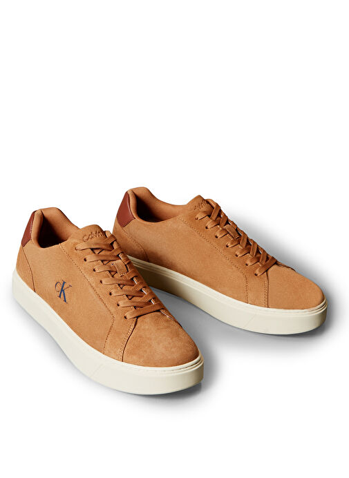 Calvin Klein Kahverengi Erkek Deri Sneaker CLASSIC CUPSOLE LACEUP SU - Görsel 3