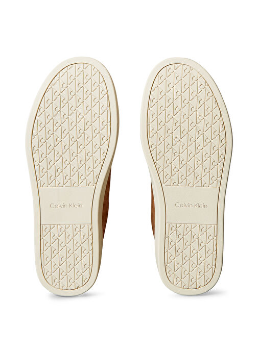 Calvin Klein Kahverengi Erkek Deri Sneaker CLASSIC CUPSOLE LACEUP SU - Görsel 7