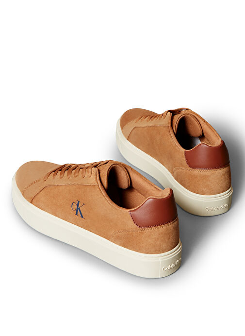 Calvin Klein Kahverengi Erkek Deri Sneaker CLASSIC CUPSOLE LACEUP SU - Görsel 6