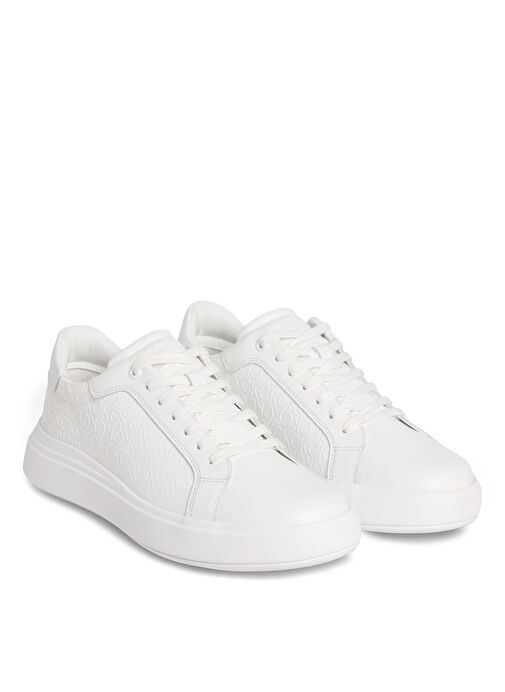 Calvin Klein Beyaz Erkek Sneaker CHUNKY LOW TOP LACE UP MONO - Görsel 4
