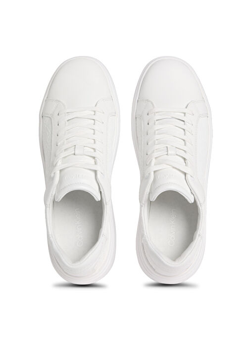 Calvin Klein Beyaz Erkek Sneaker CHUNKY LOW TOP LACE UP MONO - Görsel 5