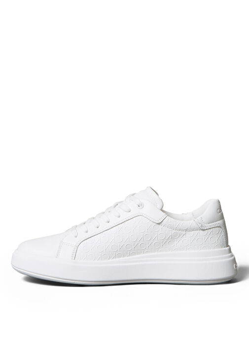 Calvin Klein Beyaz Erkek Sneaker CHUNKY LOW TOP LACE UP MONO - Görsel 3