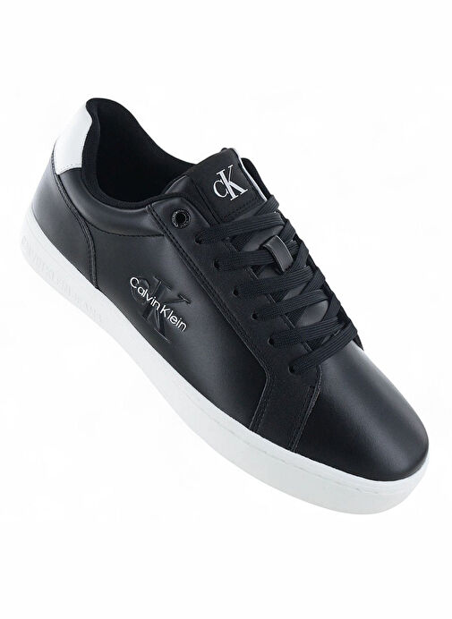 Calvin Klein Beyaz Erkek Sneaker CLASSIC CUPSOLE MONO LTH - Görsel 3