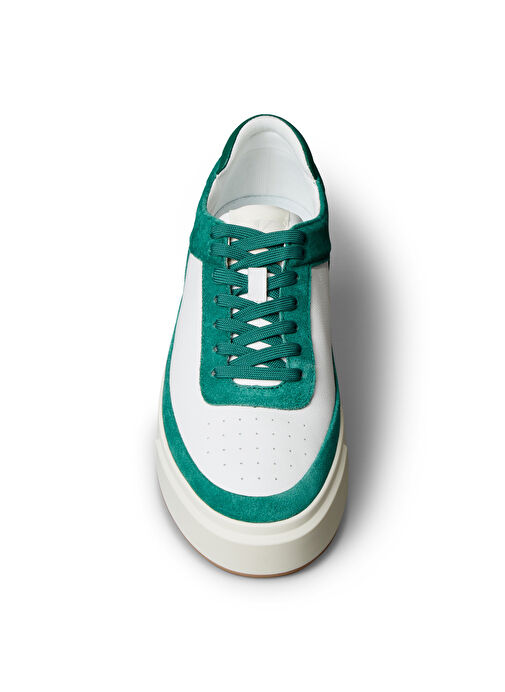 Calvin Klein Beyaz Erkek Sneaker BASKET CUPSOLE LACEUP LTH-SU - Görsel 5