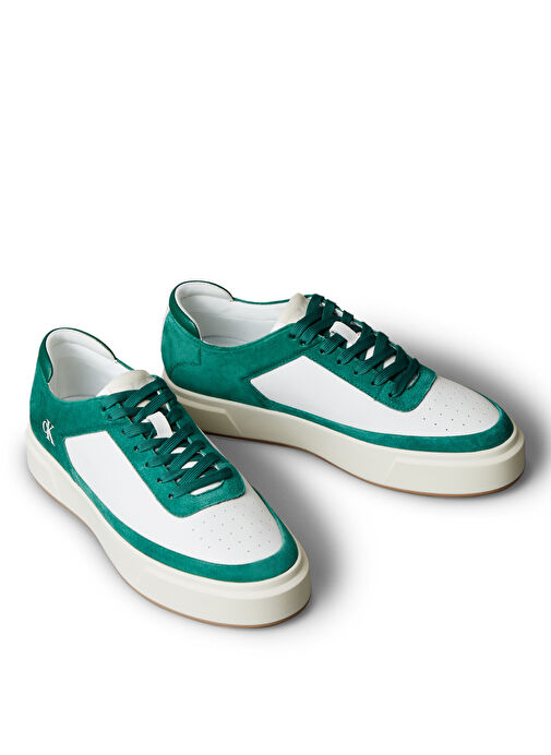 Calvin Klein Beyaz Erkek Sneaker BASKET CUPSOLE LACEUP LTH-SU - Görsel 4