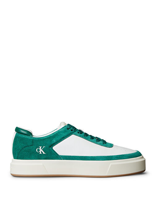 Calvin Klein Beyaz Erkek Sneaker BASKET CUPSOLE LACEUP LTH-SU - Görsel 2