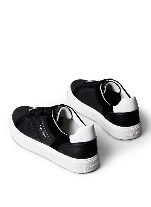 Calvin Klein Beyaz Erkek Sneaker CLASSIC CUPSOLE LACEUP TAPE LTH - Görsel 6