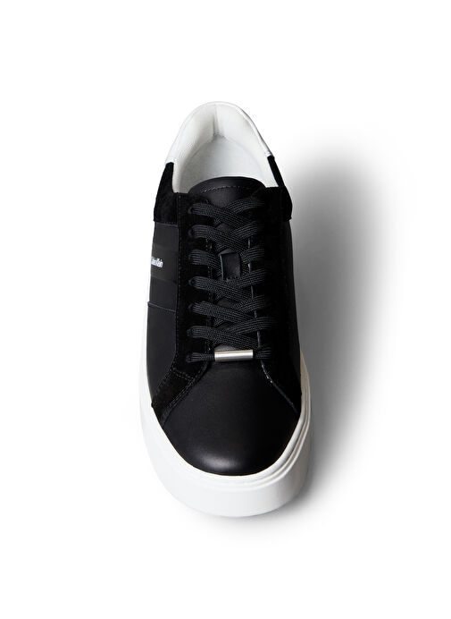 Calvin Klein Beyaz Erkek Sneaker CLASSIC CUPSOLE LACEUP TAPE LTH - Görsel 5