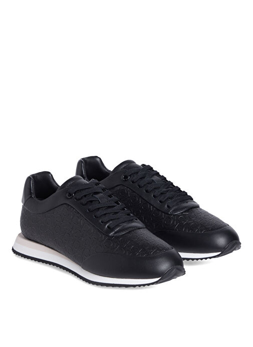 Calvin Klein Siyah Erkek Sneaker LOW PROF RUNN LACEUP MONO - Görsel 4