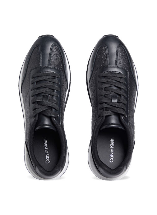 Calvin Klein Siyah Erkek Sneaker LOW PROF RUNN LACEUP MONO - Görsel 5