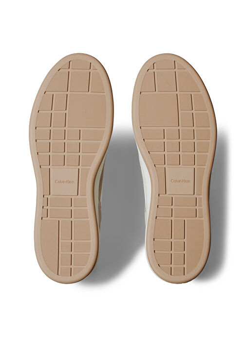 Calvin Klein Beyaz Erkek Sneaker BASKET CUPSOLE LACEUP LTH-SU - Görsel 7