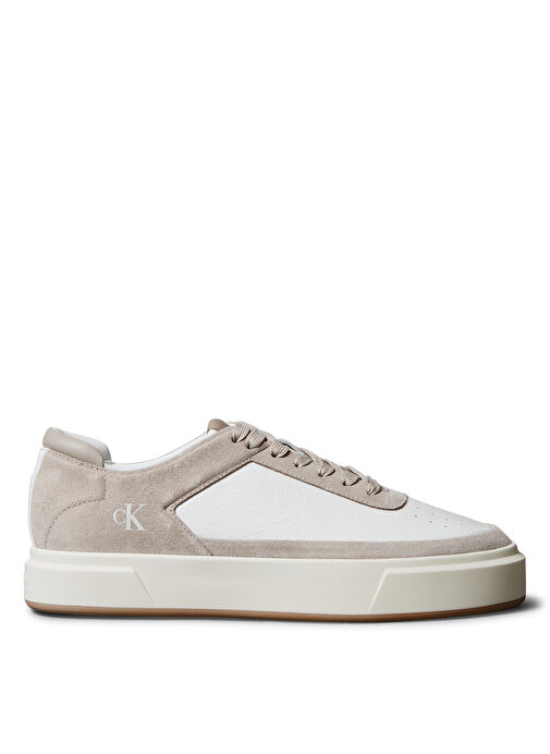 Calvin Klein Beyaz Erkek Sneaker BASKET CUPSOLE LACEUP LTH-SU - Görsel 2