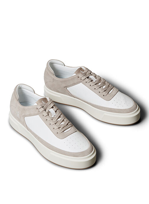Calvin Klein Beyaz Erkek Sneaker BASKET CUPSOLE LACEUP LTH-SU - Görsel 4