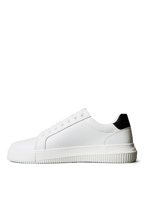 Calvin Klein Beyaz Erkek Sneaker CHUNKY CUPSOLE MONO LTH - Görsel 3