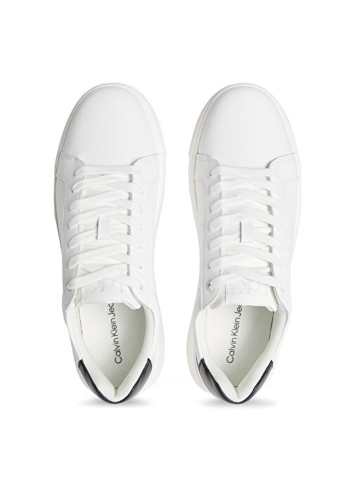 Calvin Klein Beyaz Erkek Sneaker CHUNKY CUPSOLE MONO LTH - Görsel 5