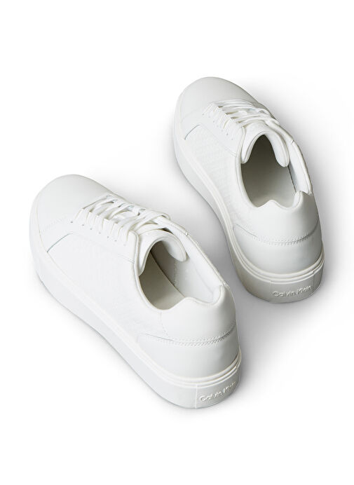 Calvin Klein Beyaz Erkek Sneaker CLASSIC CUPSOLE LACEUP AOP - Görsel 6