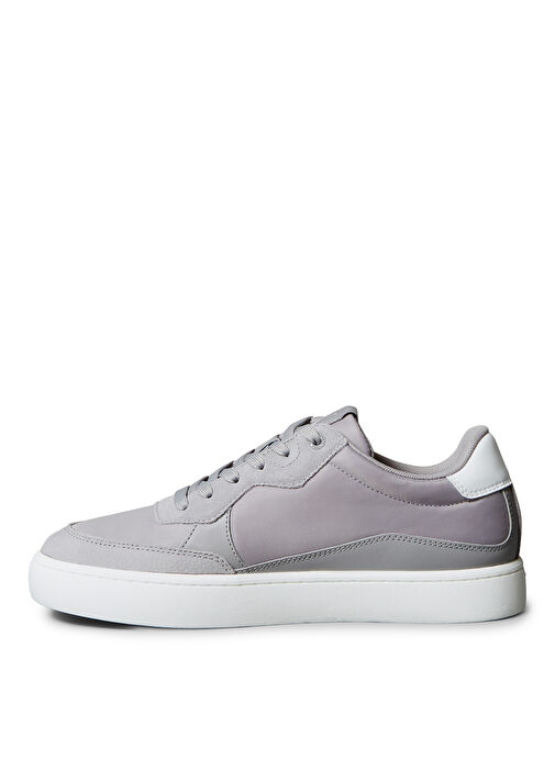 Calvin Klein Gri Erkek Deri Sneaker CLASSIC CUPSOLE MG NYLON MIX - Görsel 3