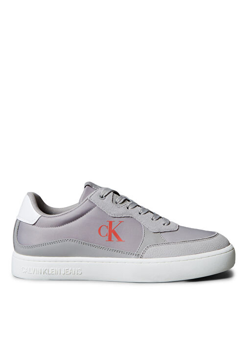 Calvin Klein Gri Erkek Deri Sneaker CLASSIC CUPSOLE MG NYLON MIX - Görsel 2