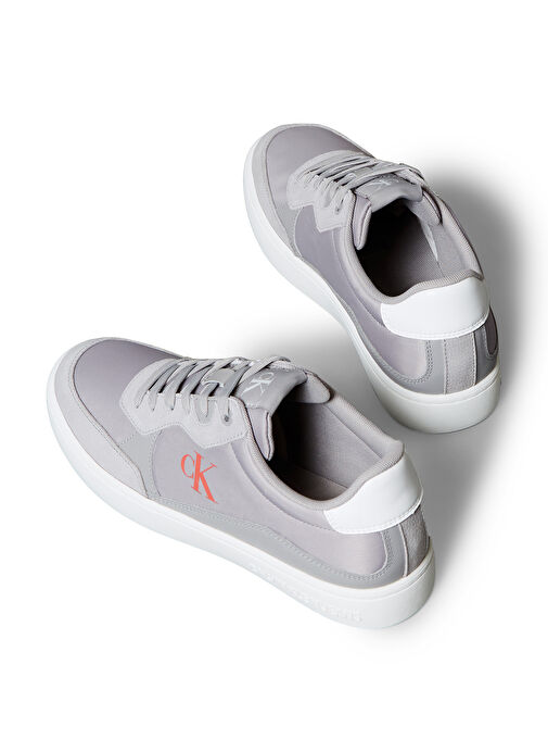 Calvin Klein Gri Erkek Deri Sneaker CLASSIC CUPSOLE MG NYLON MIX - Görsel 6