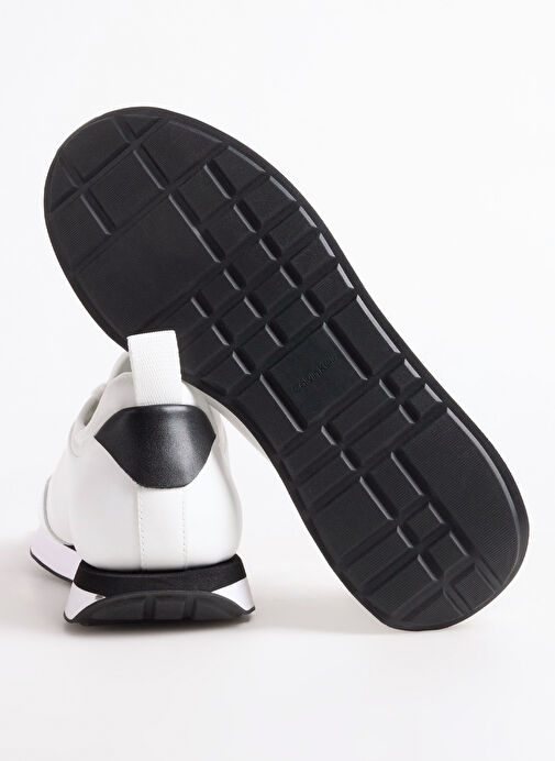 Calvin Klein Beyaz Erkek Sneaker RETRO RUNNER SOCK LACEUP LTH - Görsel 5