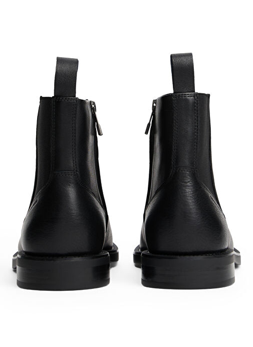 Tommy Hilfiger Siyah Erkek Bot HILFIGER VOGUE LTH WARM CHELSEA - Görsel 4