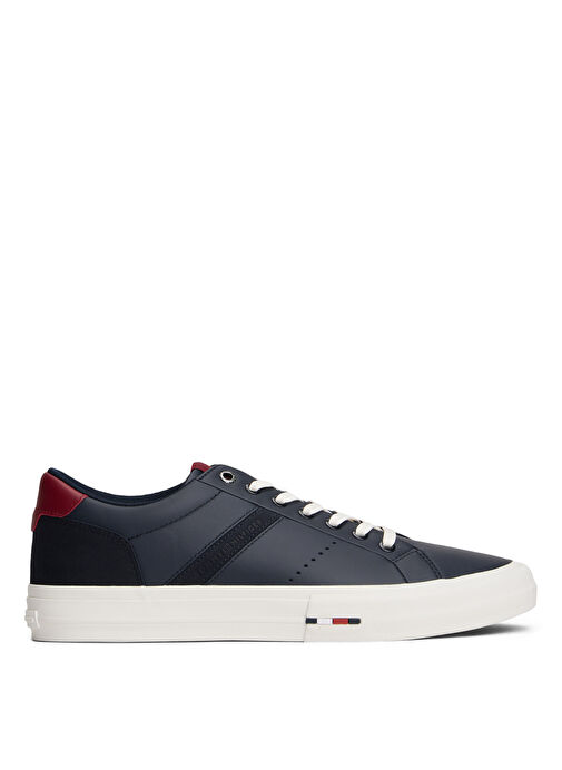 Tommy Hilfiger Lacivert Erkek Deri Sneaker TH HI VULC LTH STREET - Görsel 6