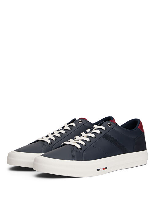 Tommy Hilfiger Lacivert Erkek Deri Sneaker TH HI VULC LTH STREET - Görsel 3