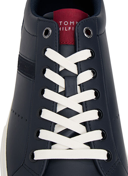 Tommy Hilfiger Lacivert Erkek Deri Sneaker TH HI VULC LTH STREET - Görsel 7