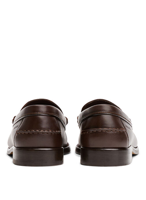 Tommy Hilfiger Kahverengi Erkek Klasik Ayakkabı HILFIGER TASSEL LTH LOAFER - Görsel 5