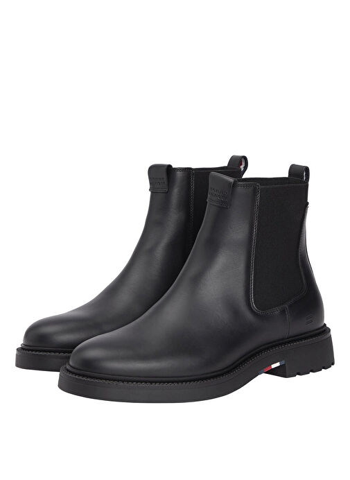 Tommy Hilfiger Siyah Erkek Bot HILFIGER COMFORT LWT LTH CHELSEA - Görsel 3