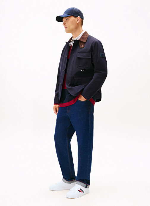 Tommy Hilfiger Beyaz Erkek Deri Sneaker ICON COURT STRIPES - Görsel 5