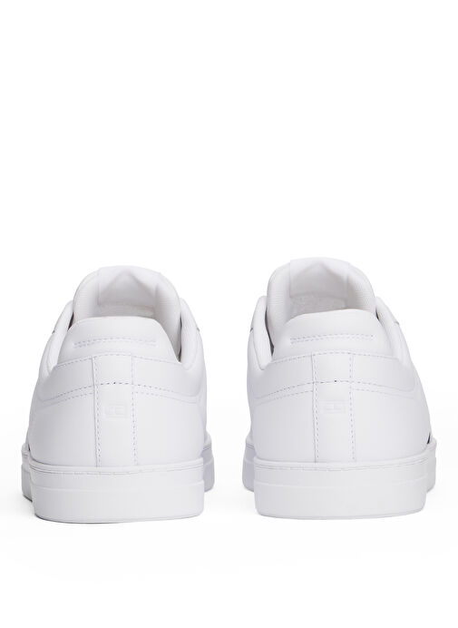 Tommy Hilfiger Beyaz Erkek Deri Sneaker ICON COURT STRIPES - Görsel 3