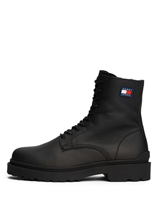 Tommy Hilfiger Siyah Erkek Bot TJM LACE UP TUMBLED HIGH - Görsel 5