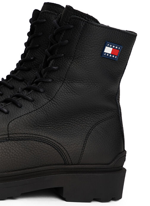 Tommy Hilfiger Siyah Erkek Bot TJM LACE UP TUMBLED HIGH - Görsel 6