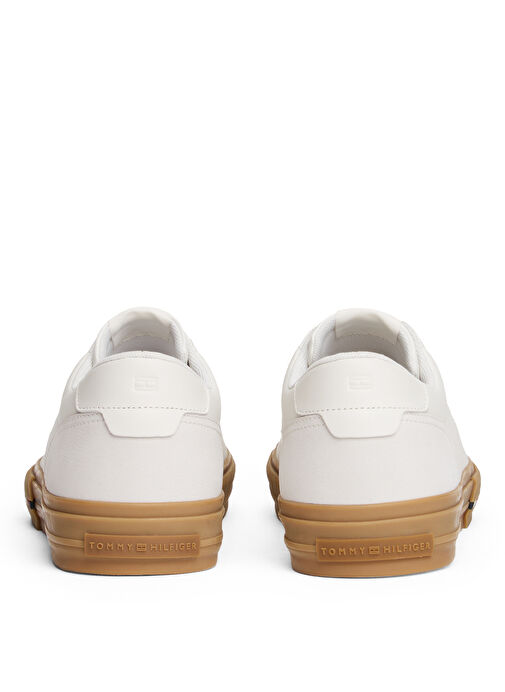 Tommy Hilfiger Ekru Erkek Deri Sneaker TH HI VULC LTH STREET - Görsel 4