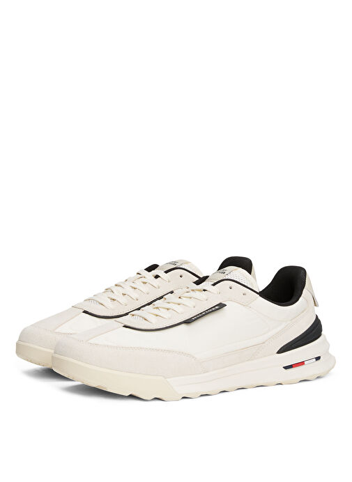 Tommy Hilfiger Ekru Erkek Sneaker RETRO RUNNER NYLON MIX - Görsel 3