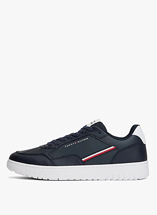Tommy Hilfiger Lacivert Erkek Sneaker TH BASKET CORE STRIPES - Görsel 3