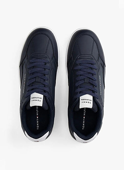 Tommy Hilfiger Lacivert Erkek Sneaker TH BASKET CORE STRIPES - Görsel 5