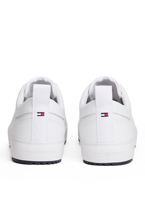 Tommy Hilfiger Beyaz Erkek Sneaker TH HI VULC CORE LOW CLEAT LTH - Görsel 4