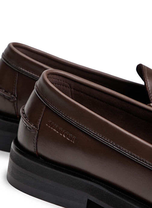 Tommy Hilfiger Kahverengi Erkek Deri Klasik Ayakkabı CLASSIC HIGH HILFIGER LTH LOAFER - Görsel 6