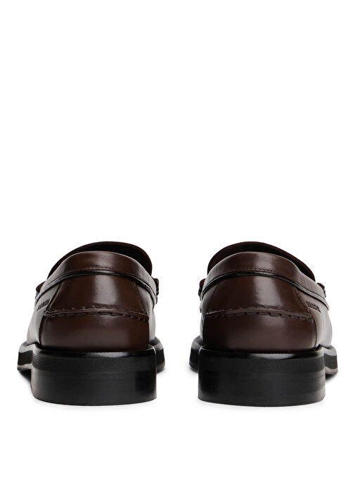 Tommy Hilfiger Kahverengi Erkek Deri Klasik Ayakkabı CLASSIC HIGH HILFIGER LTH LOAFER - Görsel 7