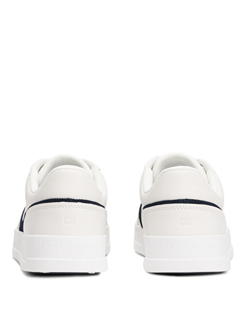 Tommy Hilfiger Beyaz Erkek Deri Sneaker TH COURT CRAFT LTH - Görsel 5