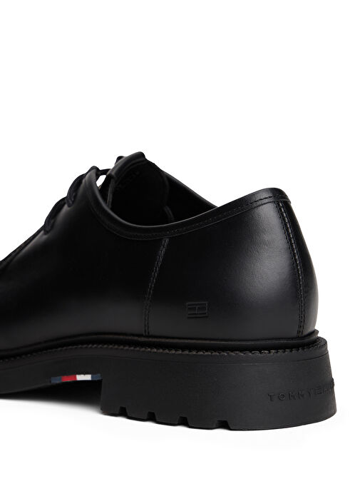 Tommy Hilfiger Siyah Erkek Klasik Ayakkabı HILFIGER COMFORT LWT LTH MOC TOE - Görsel 6