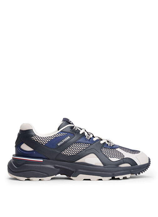Tommy Hilfiger Beyaz Erkek Sneaker RUNNER TECH MIX - Görsel 2