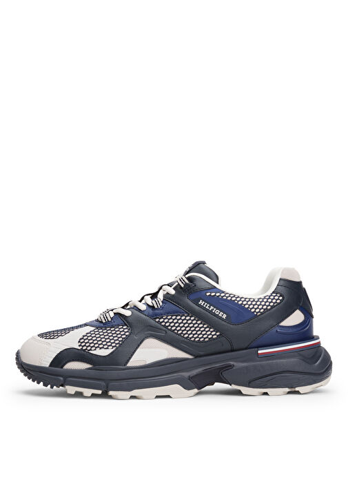 Tommy Hilfiger Beyaz Erkek Sneaker RUNNER TECH MIX - Görsel 4