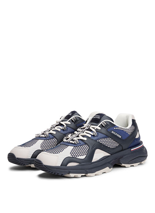 Tommy Hilfiger Beyaz Erkek Sneaker RUNNER TECH MIX - Görsel 3