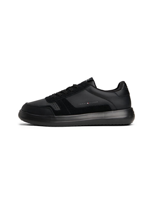 Tommy Hilfiger Siyah Erkek Deri Sneaker MODERN LIGHTCUP LTH WL - Görsel 5