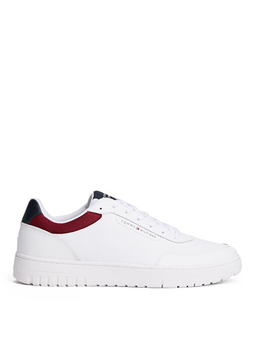 Tommy Hilfiger Beyaz Erkek Sneaker TH BASKET CORE LTH - Görsel 2